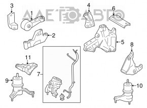 Engine mount upper bracket Toyota Avalon 13-18 3.5