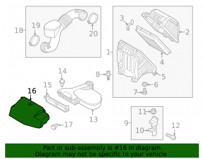 Air intake Hyundai Santa FE Sport 13-18