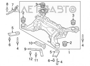 Rear subframe mounting bolt 4pcs Volvo XC90 16-23 130mm