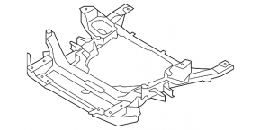 Front subframe for BMW X5 F15 14-18 without active steering, rusty