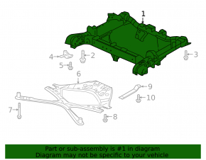 Subframe rear Honda Clarity 18-21 usa