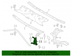 Lower left radiator bracket for BMW 8 G16 20-25