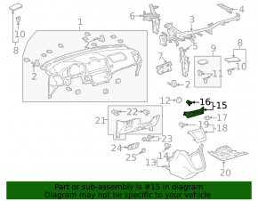 Dashboard trim for cigarette lighter Lexus RX300 RX330 RX350 RX400h 04-09 wood grain