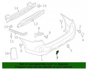 Subaru Outback 18-19 rear bumper tow hook cap