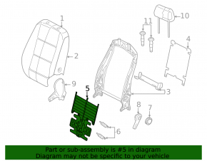 Driver's seat lumbar support motor VW CC 08-17 complete