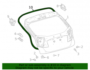 Toyota C-HR 18-23 Trunk Door Seal