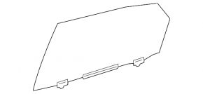 Glass door rear left Lexus NX200t NX300 NX300h 15-21 tinted