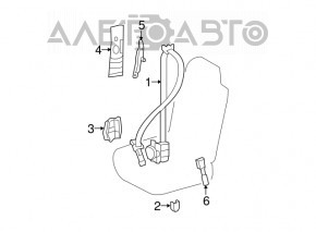 Lexus IS250 IS300 IS350 06-06 passenger seat belt with squib, beige, dry-cleanable, shot