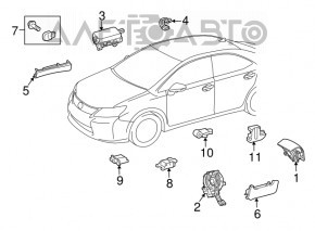 Lexus Hs250h 10-12 passenger airbag in the dashboard