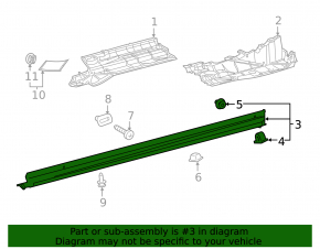 Right threshold Toyota Rav4 19- structure