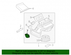 Actuator motor for the heater ventilation drive of the Mitsubishi Galant 2012