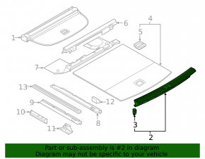 Audi Q5 80A 18-24 trunk opening trim black with chrome, scratches