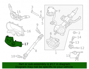 Kia Sportage 17-22 steering column trim, lower part, black