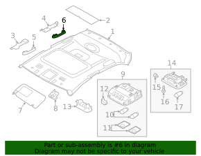 Ceiling handle rear left Hyundai Elantra AD 17-20 beige
