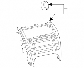 Tape recorder, radio, CD-player Toyota Camry v50 12-14 L scratches, missing button, broken mount