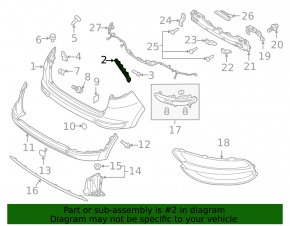Right rear bumper mount for Kia Sportage 17-22