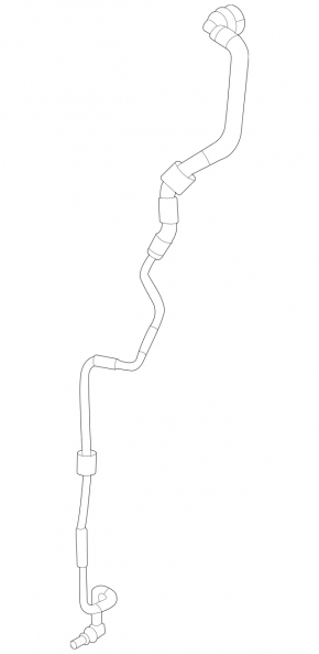 Cooling system return pipe to the radiator tank of the Mercedes GLE 350 450 20-26