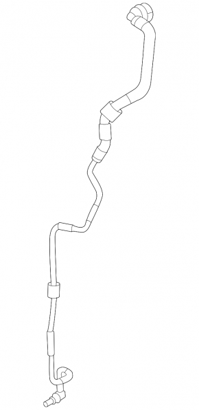 Cooling system return pipe to the radiator tank of the Mercedes GLE 350 450 20-26