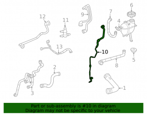 Cooling system return pipe to the radiator tank of the Mercedes GLE 350 450 20-26