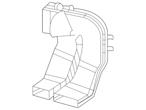 Rear left center console air duct Mercedes W167 GLE 350 450 20-24