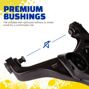 Lower control arm, front left rear, Mercedes C-class W205 300/350e 15-21 RWD, with silent block and ball joint