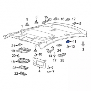 Hook ceiling rear left Ford Focus mk3 11-18 gray