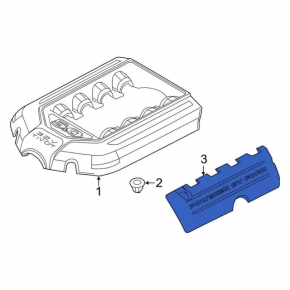 Engine cover right Ford Mustang mk6 15-17 5.0