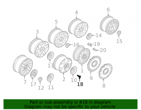 Wheel bolt d17 M14x1.5 Audi A4 B8 08-16