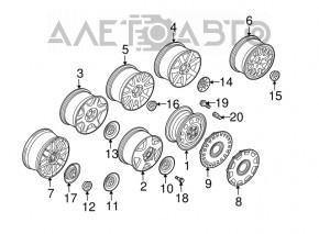 Wheel bolt d17 M14x1.5 Audi A4 B8 08-16
