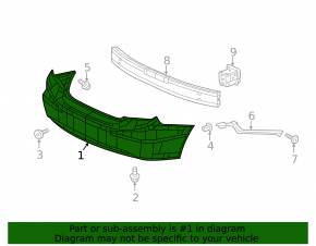 Bare rear bumper for a 12-12 Honda Civic