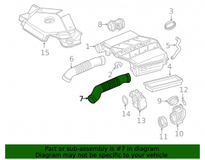 Left air duct Mercedes W211 v6 v8 petrol
