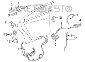 Plug outer handle front right Chevrolet Bolt 17-