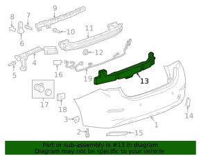 Chevrolet Cruze 16- Rear Bumper Absorber