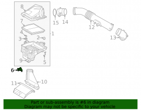 Lower air filter housing bracket for Kia Sorento 21-25 HEV, PHEV