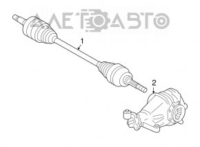Rear differential gearbox Lexus GS350 GS430 GS450h 06-11 rwd 3.7 176k, cracked 2 S/B