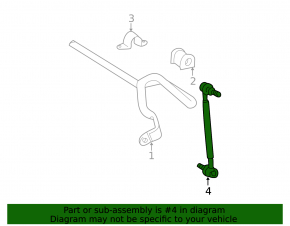 Front right stabilizer link for Toyota Corolla 14-19