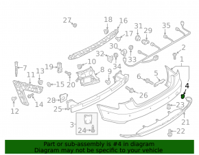 Plug towing hook rear bumper Audi A6 C7 12-15 prerest DPA