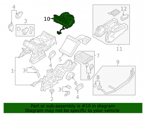 Motor fan rear heater Audi Q7 16-