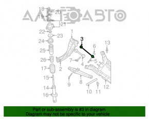 Upper control arm, rear right, Jeep Compass 11-16