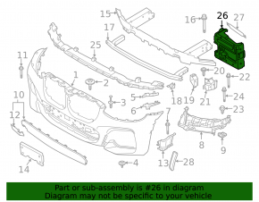 Left side member bracket BMW X3 G01 18-21
