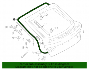 BMW 4 F36 15-20 Gran Coupe Trunk Door Seal