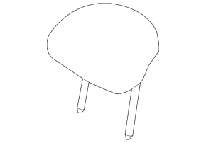 Mini Cooper Countryman R60 10-16 Rear Center Headrest, Black Leather