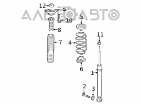 Rear left spring Honda Civic X FC 16-21 2.0