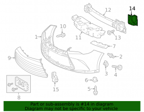 Toyota Camry v55 15-17 front bumper reinforcement bracket (USA)