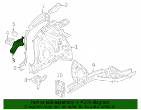 Front left fender bracket for Kia Sportage 23-25