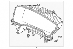 Instrument Cluster Cover for Honda Civic XI FE/FL 22-26