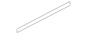 Upper rear right door molding VW Touareg 11-17 chrome with glass seal