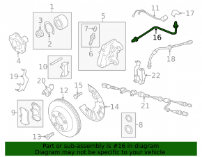 Front left brake pipe for Audi Q7 4L 10-15 metal