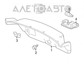 Honda Accord 13-15 trunk lid trim gray