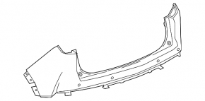 Cadillac XT4 19-23 white bare rear bumper
